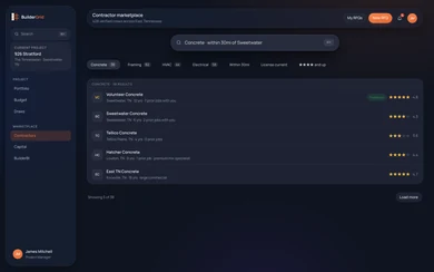 Marketplace screen